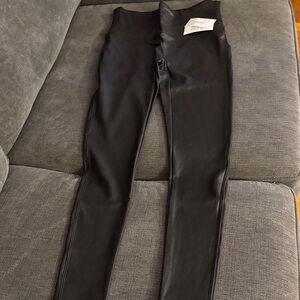 SPANX Dark Faux Leather Pants